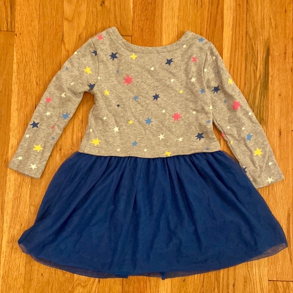 EUC Hanna Andersson Girls Tulle Star Dress Blue size 5 / 110cm - Picture 4 of 5